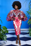 Dynasty High-Waisted Pencil Skirt