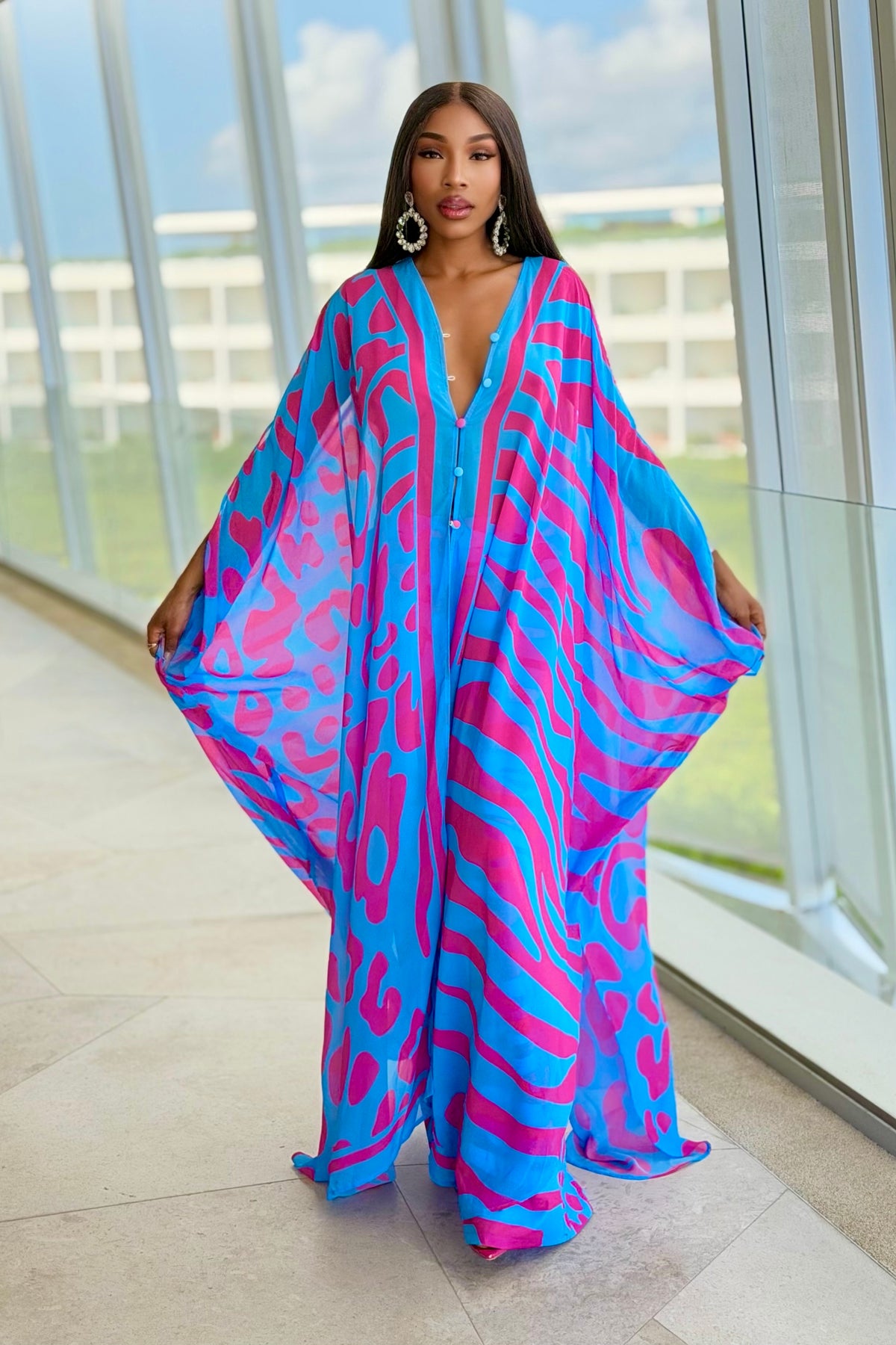 Bubble Gum Goddess Kaftan by Sai Sankoh — view 2