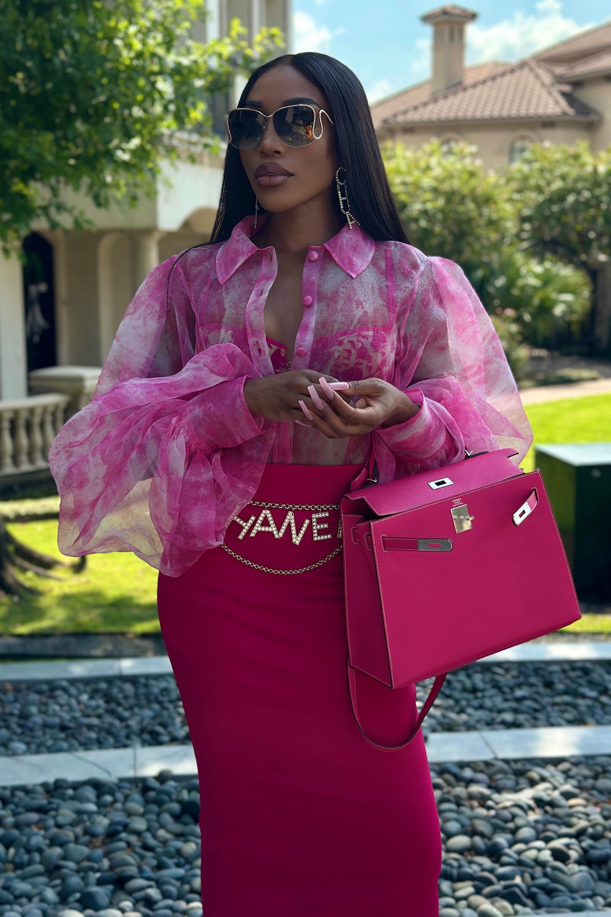 Cherry bloom Pencil Skirt by Sai Sankoh — view 2