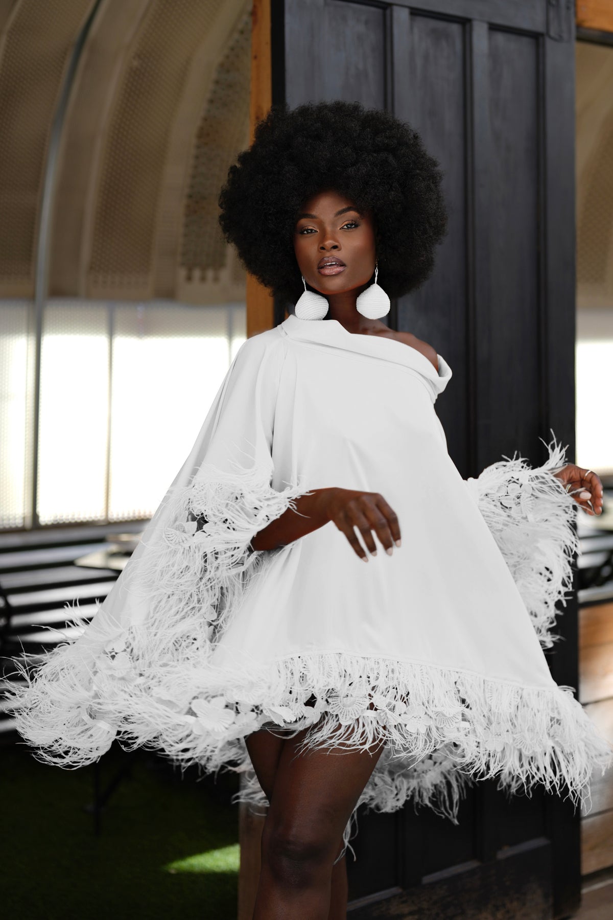 White Melba Mini by Sai Sankoh, luxury resort dress