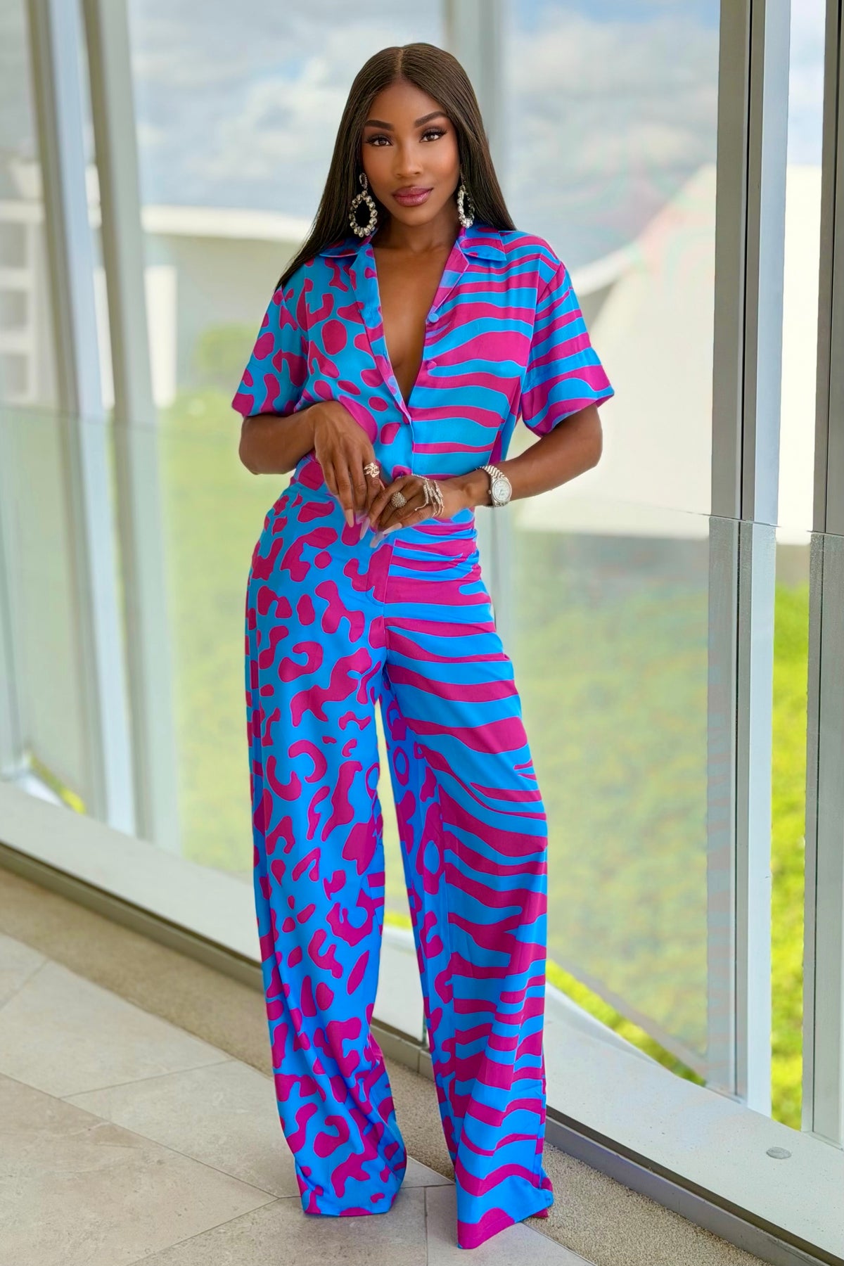 Bubble Gum Button Up Shirt by Sai Sankoh — view 7