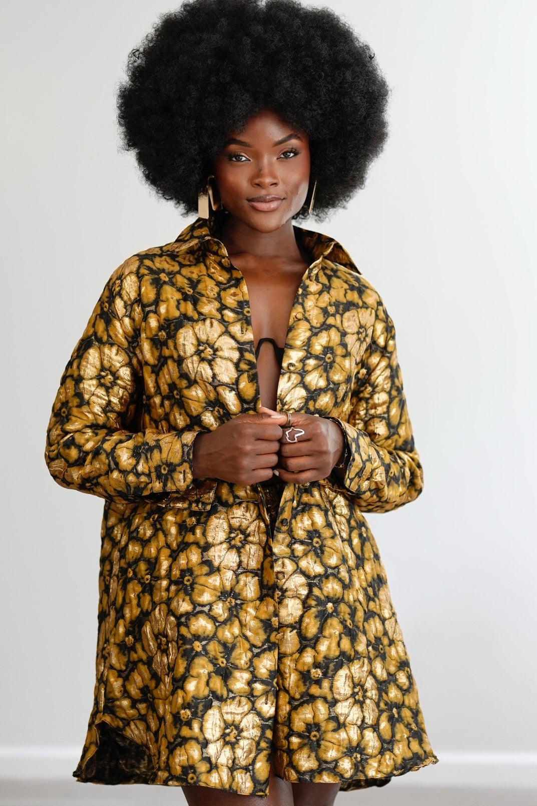 Ophelia Button Top by Sai Sankoh, luxury resort blouse