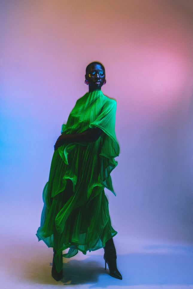 Mabel Dress in Green by Sai Sankoh — view 2