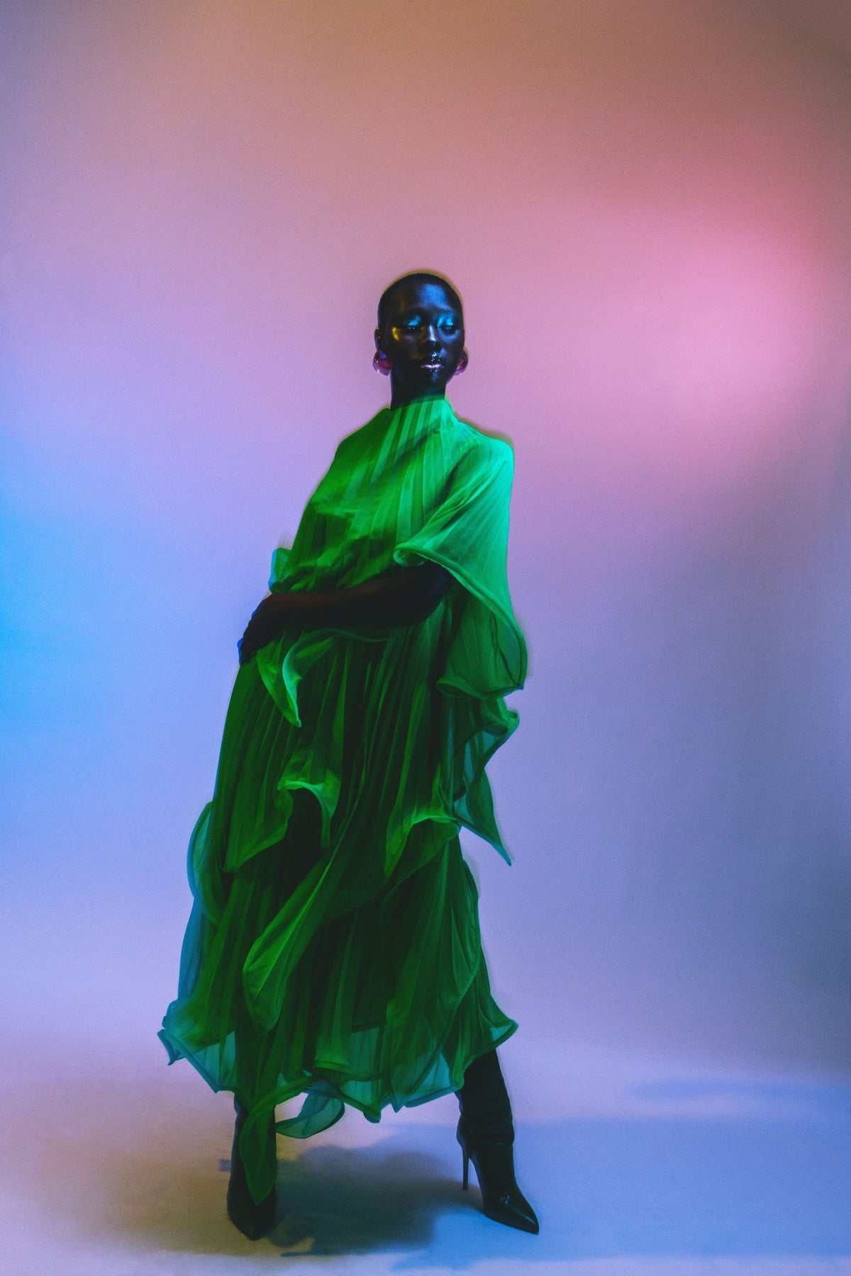 Mabel Dress in Green by Sai Sankoh — view 2