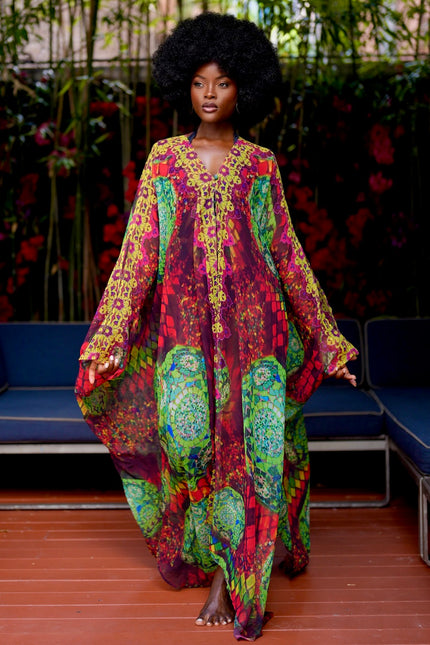 Zehra Goddess Kaftan by Sai Sankoh, luxury resort kaftan