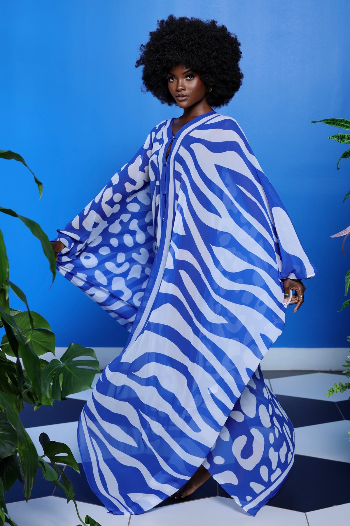 Sandra  Goddess Kaftan by Sai Sankoh, luxury resort kaftan