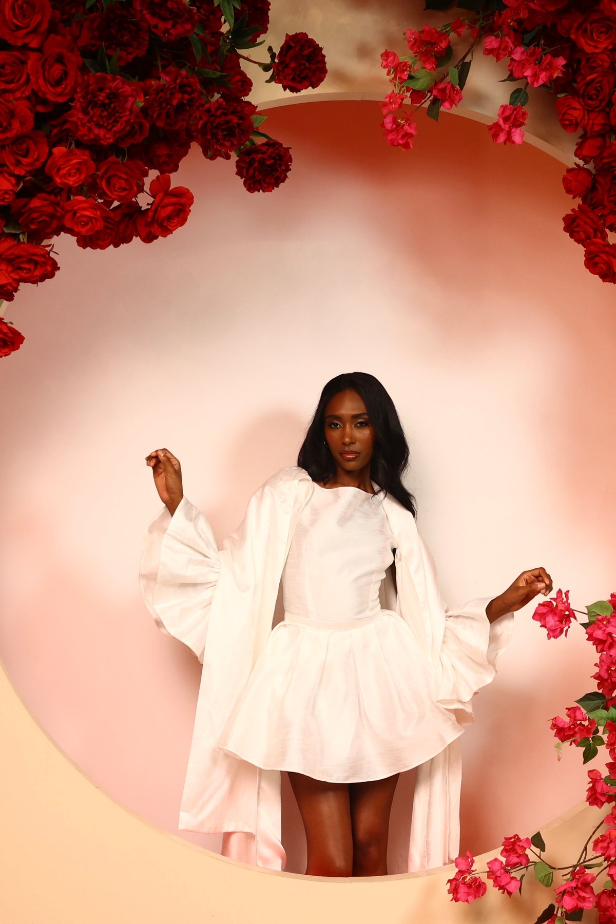 White Blair Mini Dress by Sai Sankoh — view 4