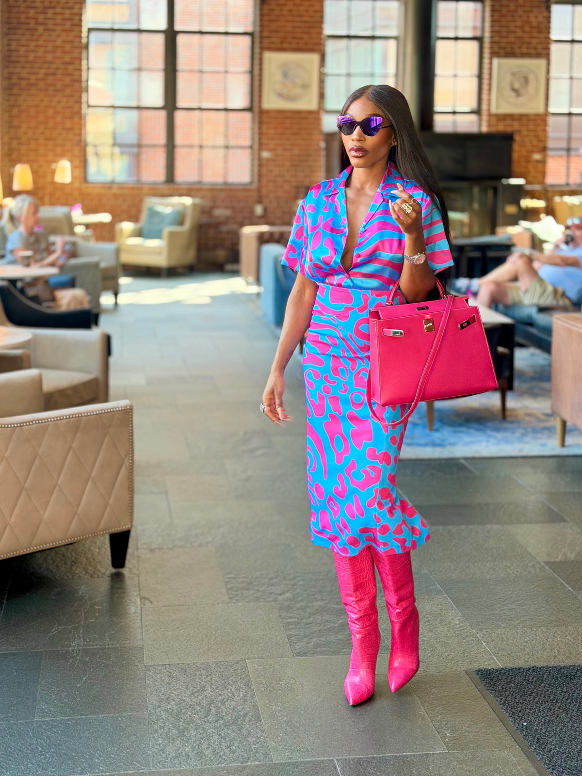 Bubble Gum Button Up Shirt by Sai Sankoh — view 3
