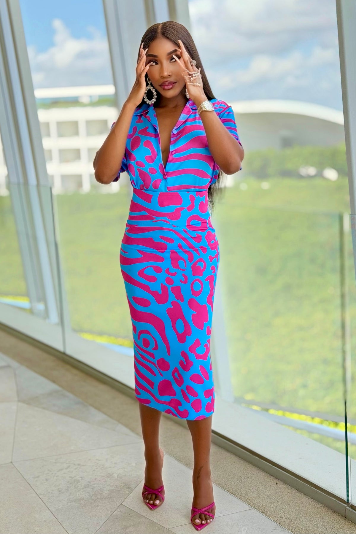 Bubble Gum Button Up Shirt by Sai Sankoh — view 12