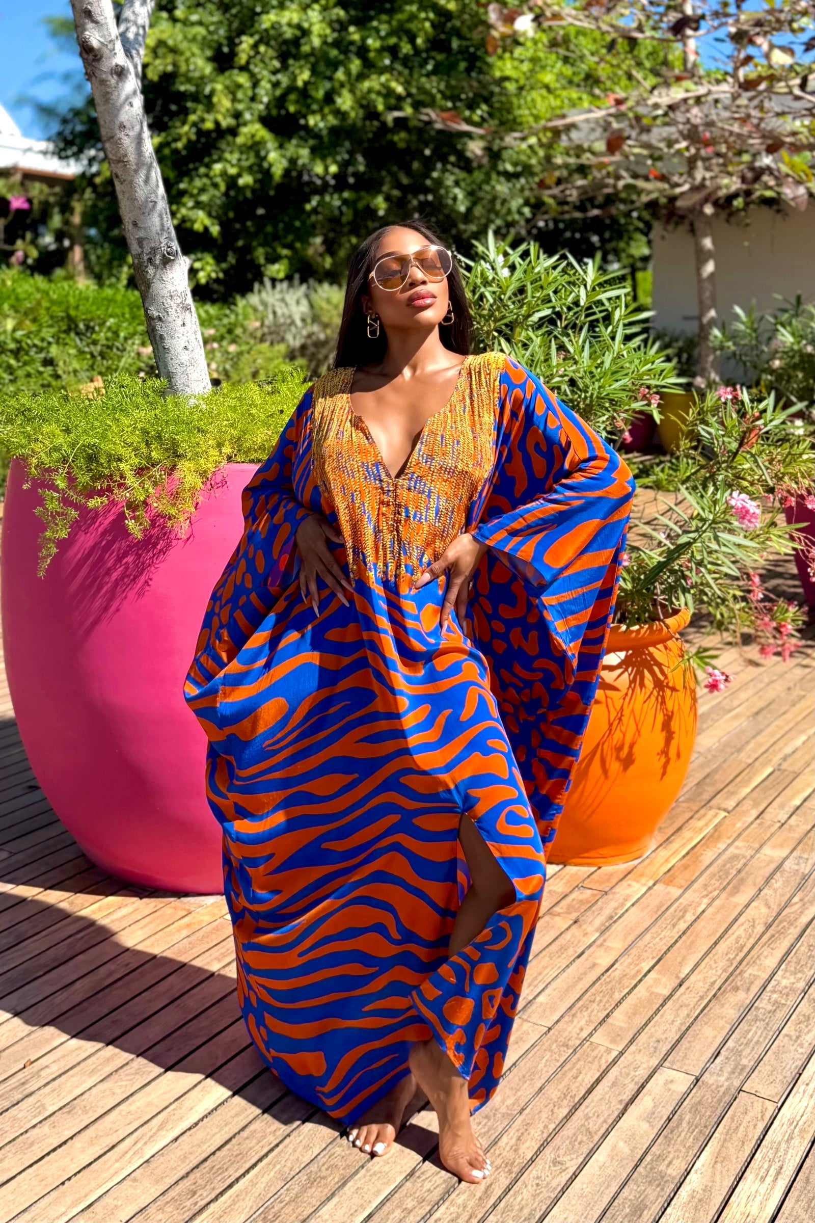 Lisa Box Kaftan by Sai Sankoh, luxury resort kaftan