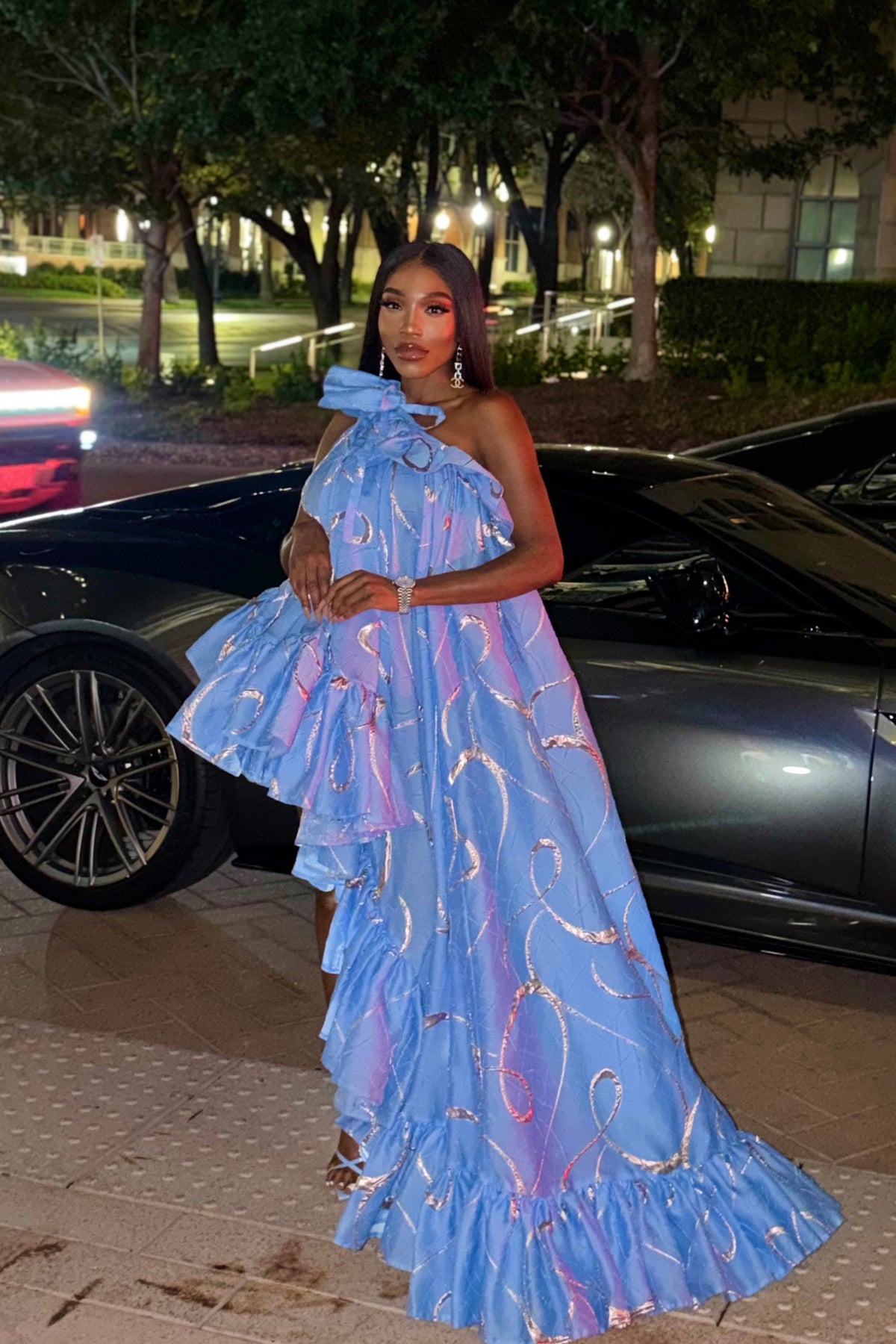 Baby Blue Selma Ruffle Dress