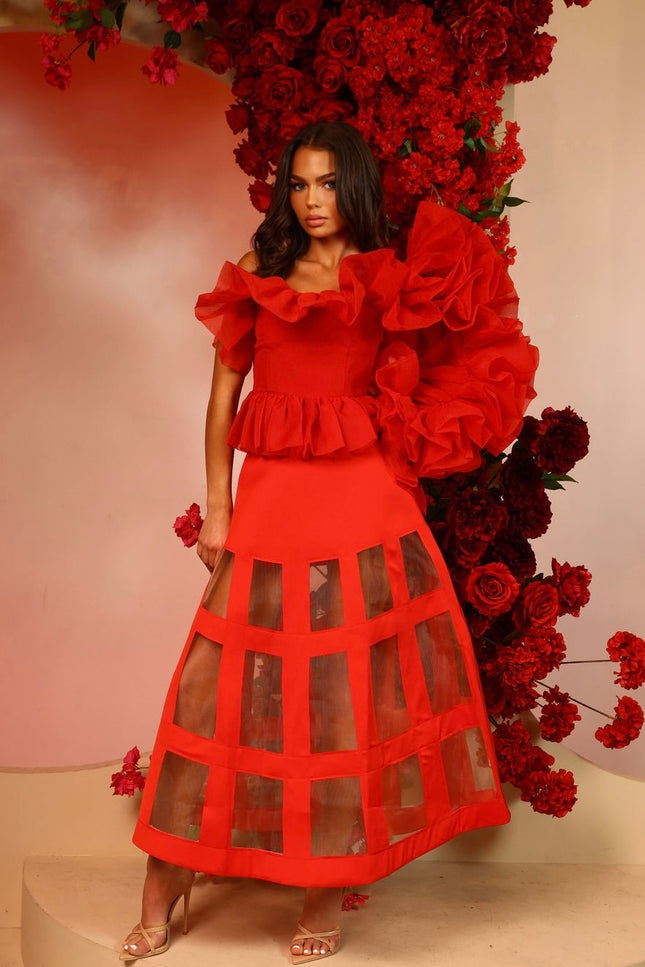 Rouge Skirt by Sai Sankoh, luxury resort skirt