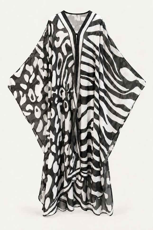 Karmyn Black and White — Goddess Kaftan