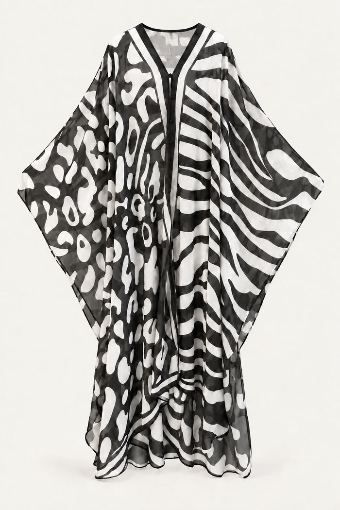 Karmyn Black and White — Goddess Kaftan