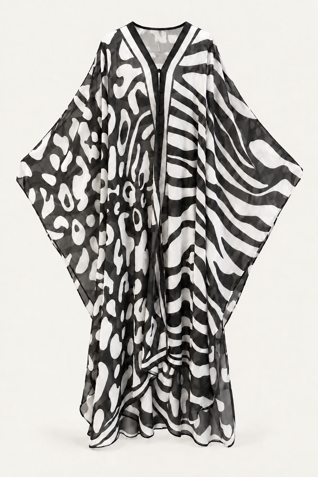 Karmyn Black and White — Goddess Kaftan