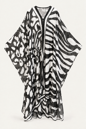 Karmyn Black and White — Goddess Kaftan