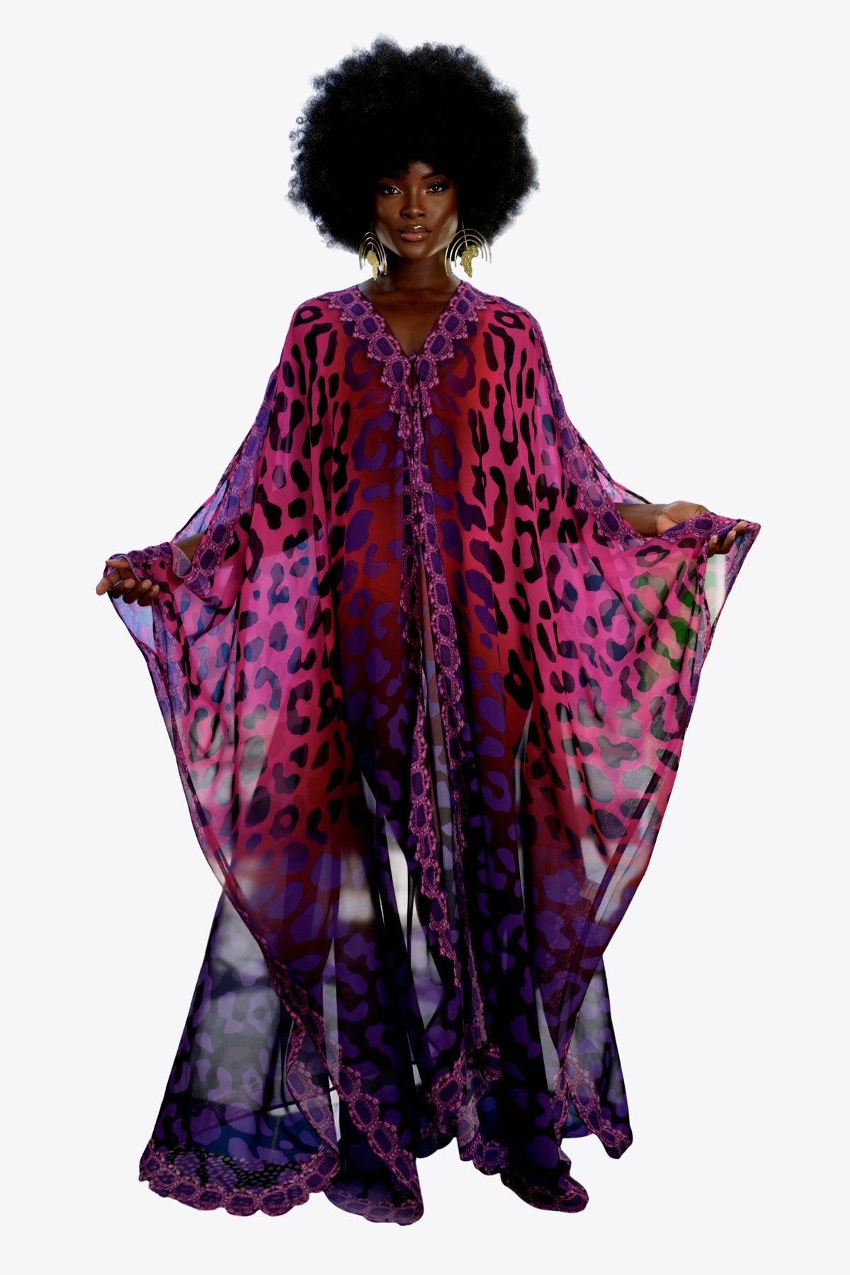Moana Goddess Kaftan by Sai Sankoh, luxury resort kaftan