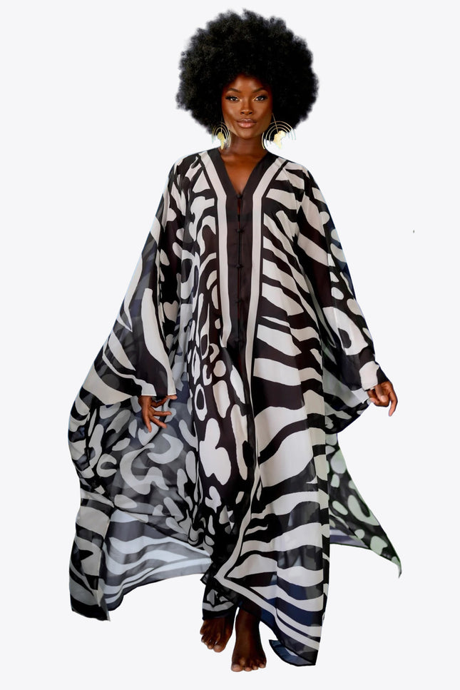 Karmyn Goddess Kaftan by Sai Sankoh, luxury resort kaftan