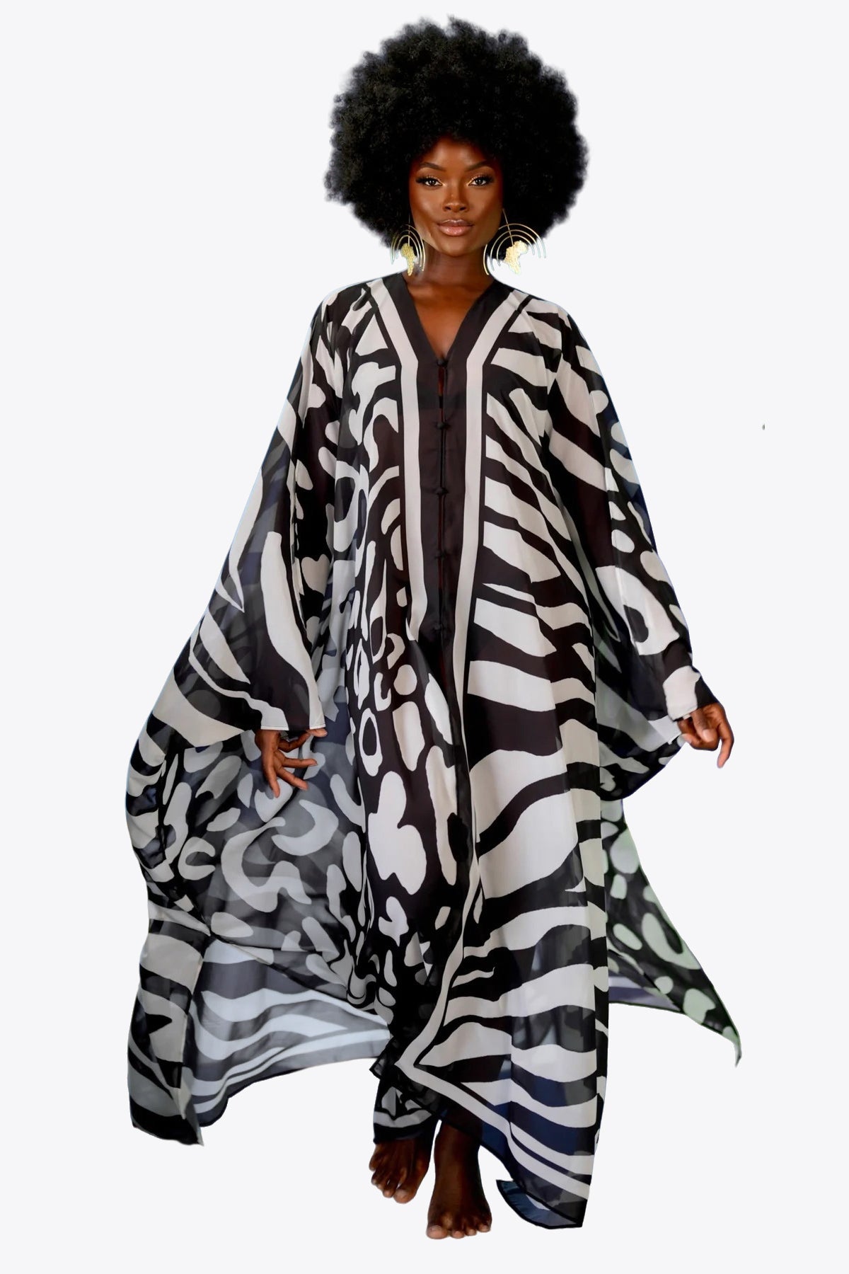 Karmyn Goddess Kaftan by Sai Sankoh, luxury resort kaftan