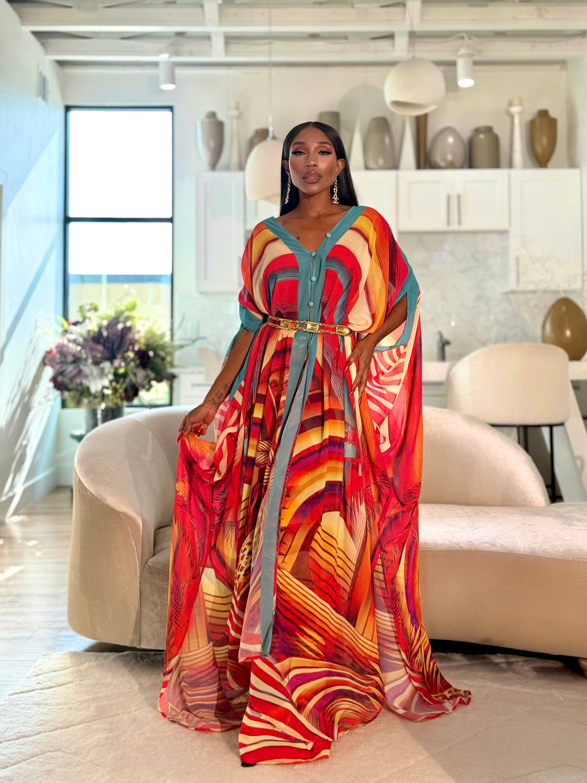 Sahara Sunset Goddess Kaftan