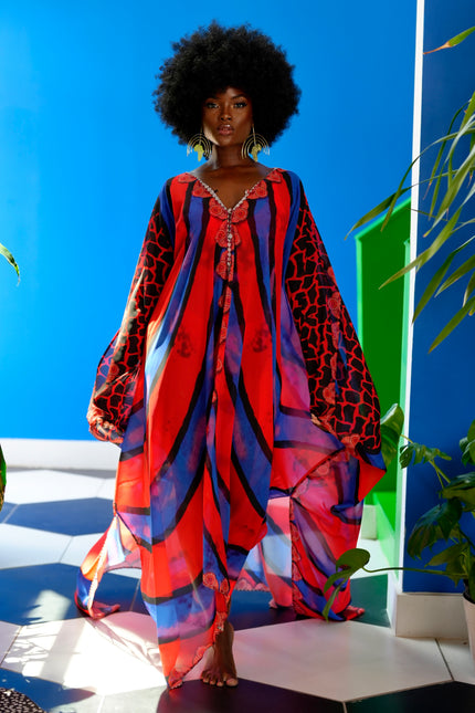 Khaleesi Goddess Kaftan by Sai Sankoh, luxury resort kaftan