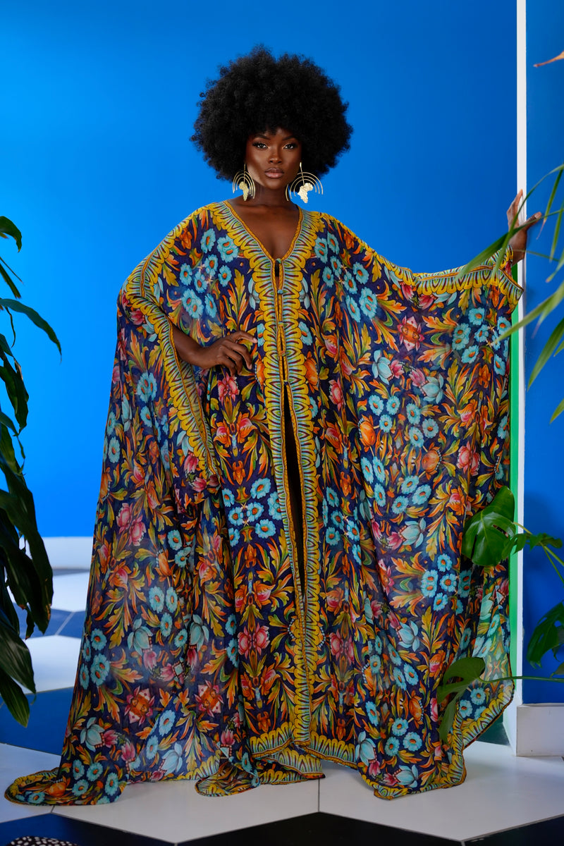 Scarlett Goddess Kaftan by Sai Sankoh, luxury resort kaftan