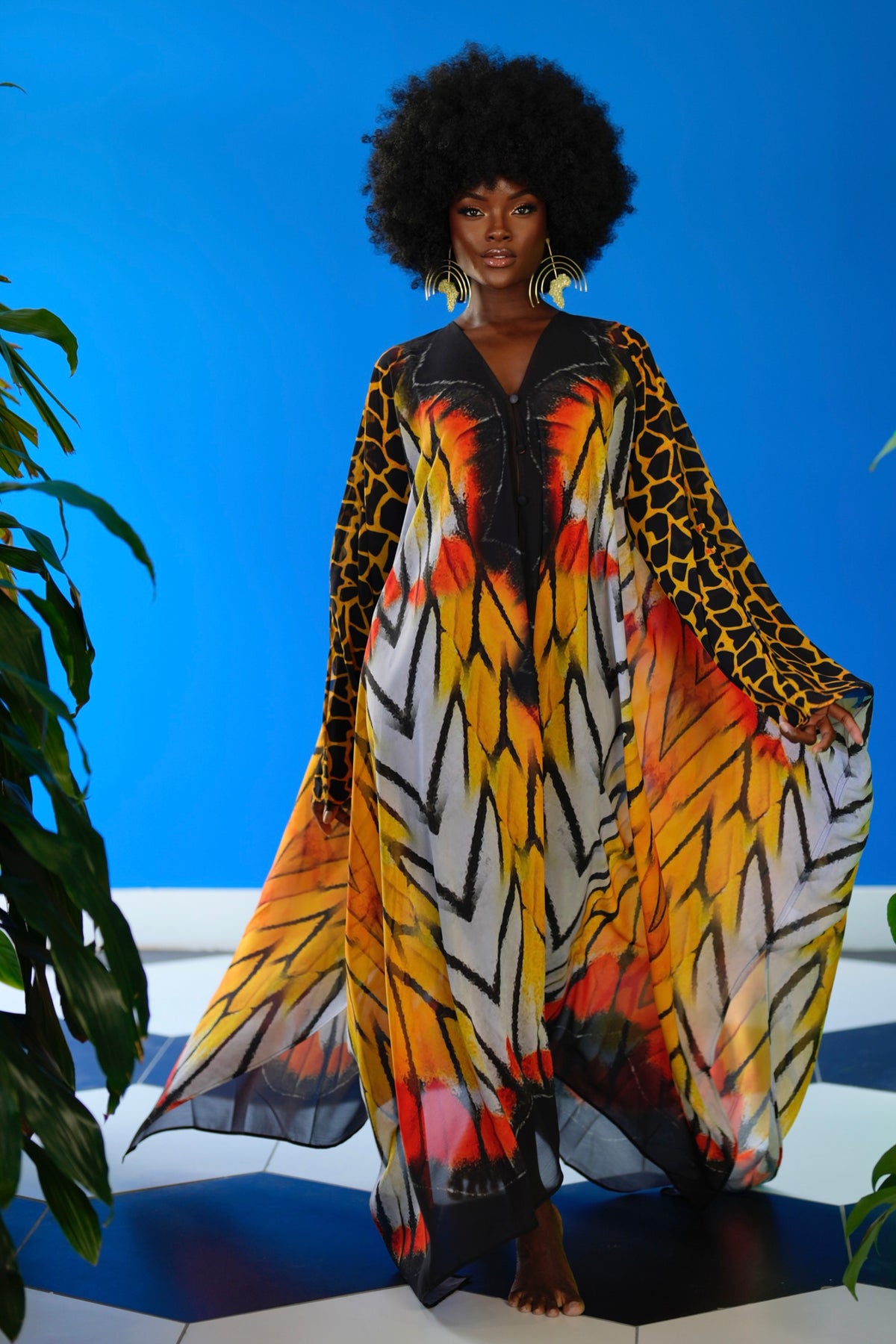 Eden Goddess Kaftan by Sai Sankoh, luxury resort kaftan