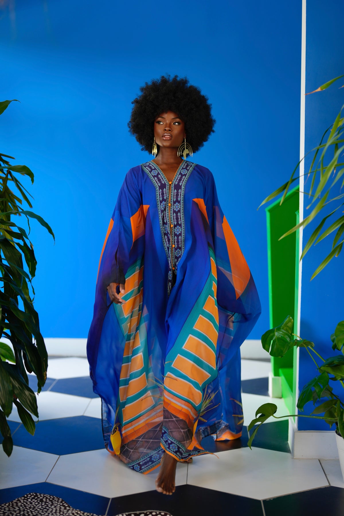 Majorelle Goddess Kaftan by Sai Sankoh — view 3