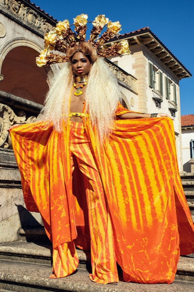Sai Sankoh best beach kaftans 2023 orange and yellow 