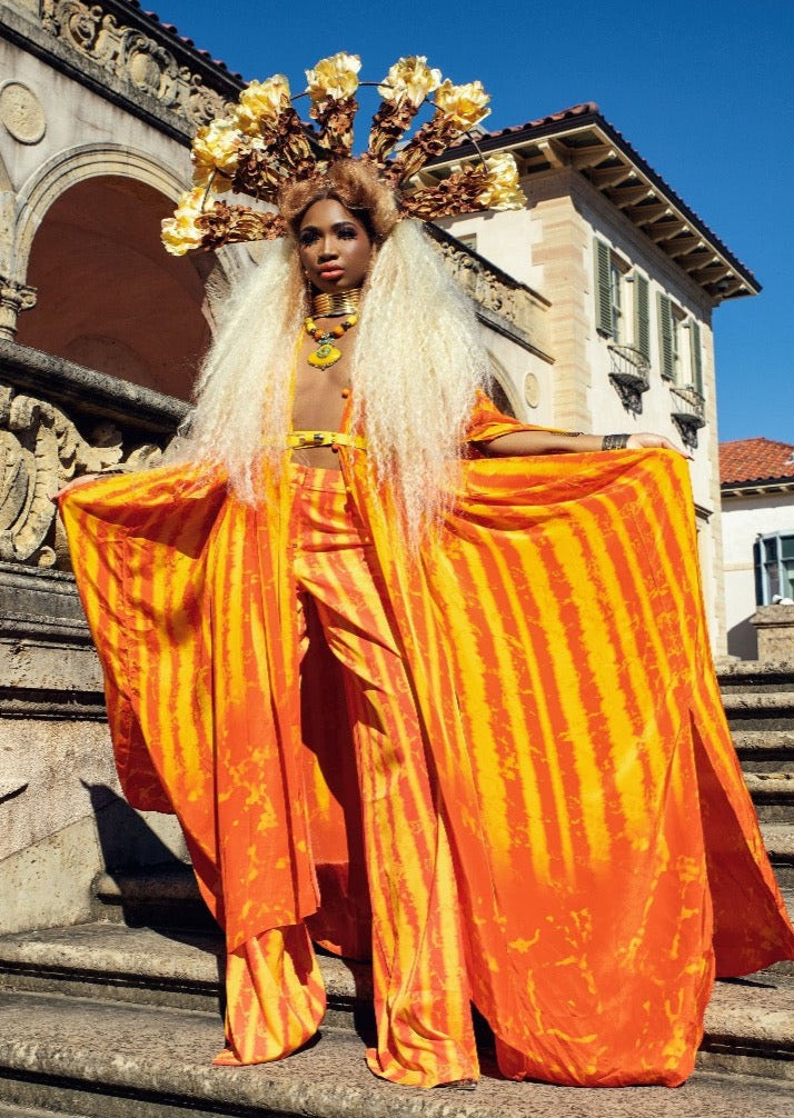 Sai Sankoh best beach kaftans 2023 orange and yellow 