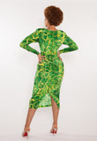 Luxury fashion brands green snakeskin dress by sai sankoh 