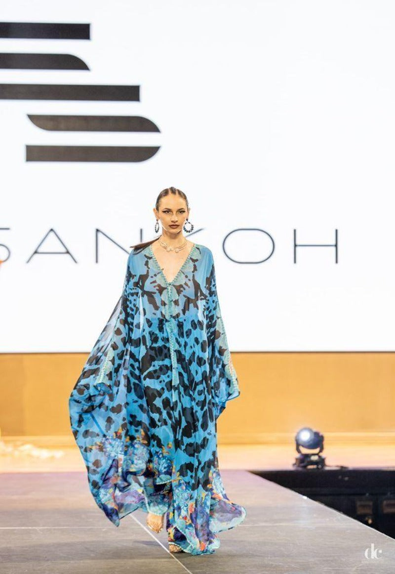 Maldives silk printed kaftans for the summer to shop