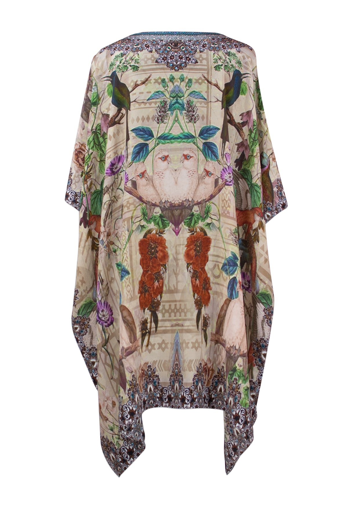 Iye Short Silk Crepe Kaftan - saisankoh