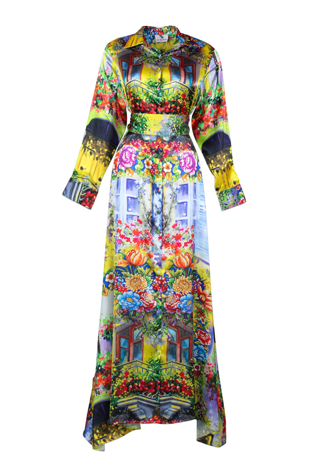 Sicily Print Shirt Dress - saisankoh
