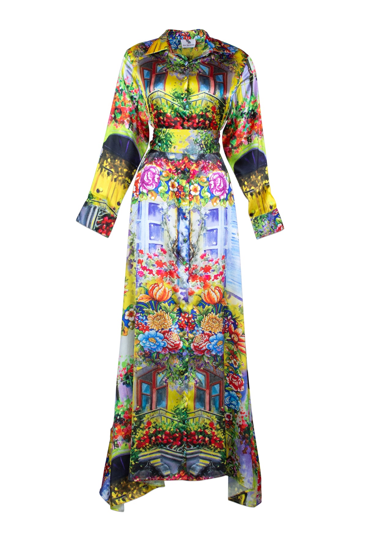 Sicily Print Shirt Dress - saisankoh