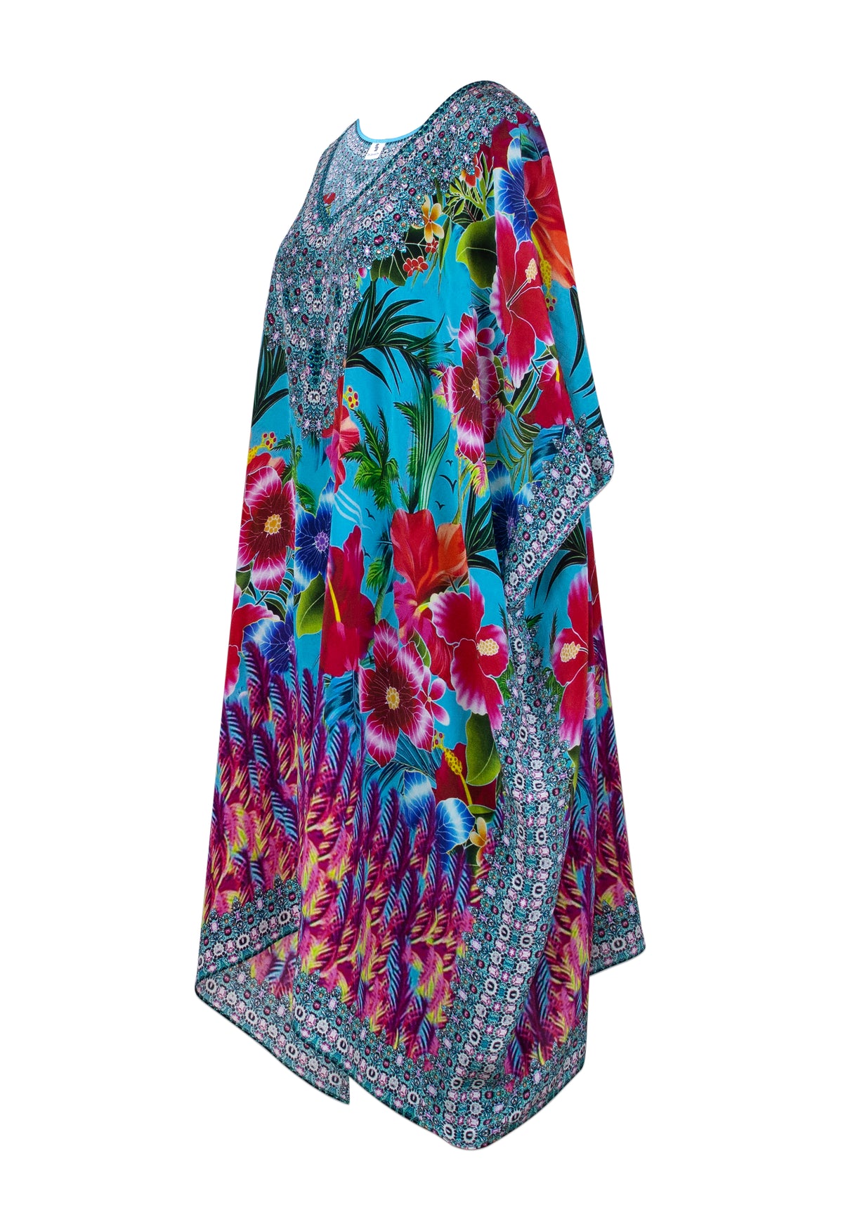 Lynae Short  Silk Crepe Kaftan - saisankoh