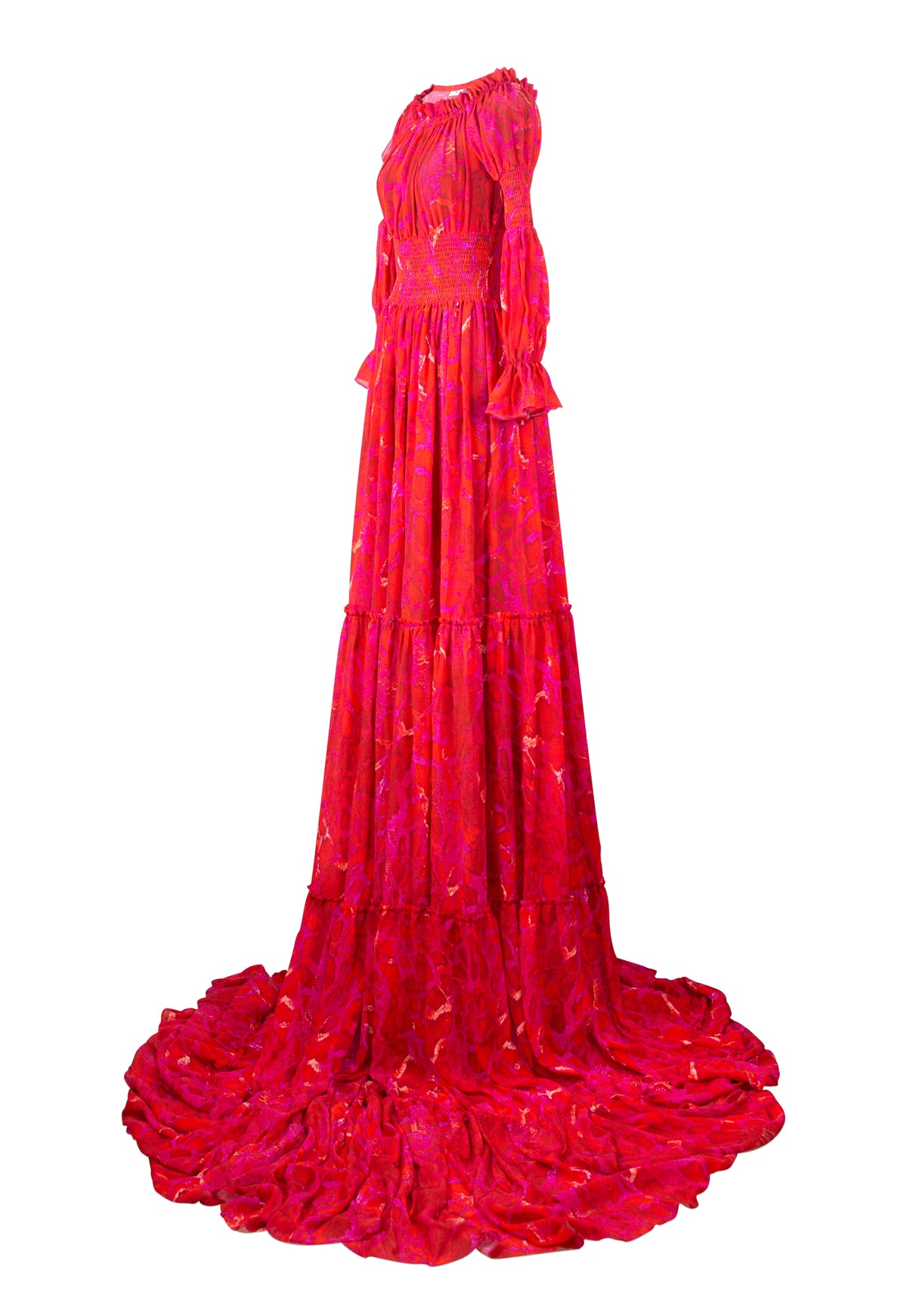 Rosario Gown Custom Pink Snake Skin - saisankoh