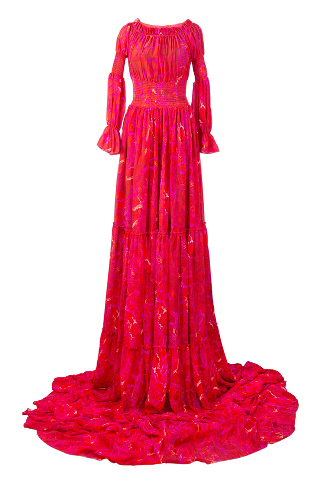 Rosario Gown Custom Pink Snake Skin - saisankoh