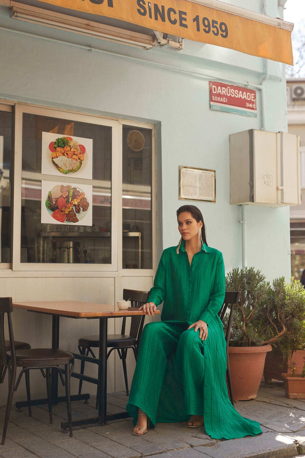 Hera Pants in Jade by Sai Sankoh — view 3