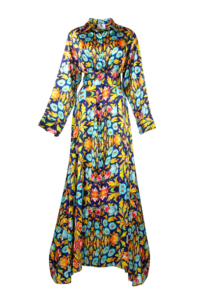 Magdalene Print Shirt Dress - saisankoh