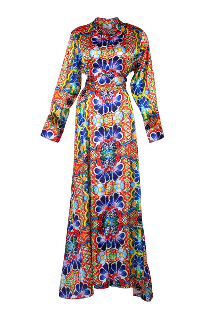 Morgana Print Shirt Dress - saisankoh