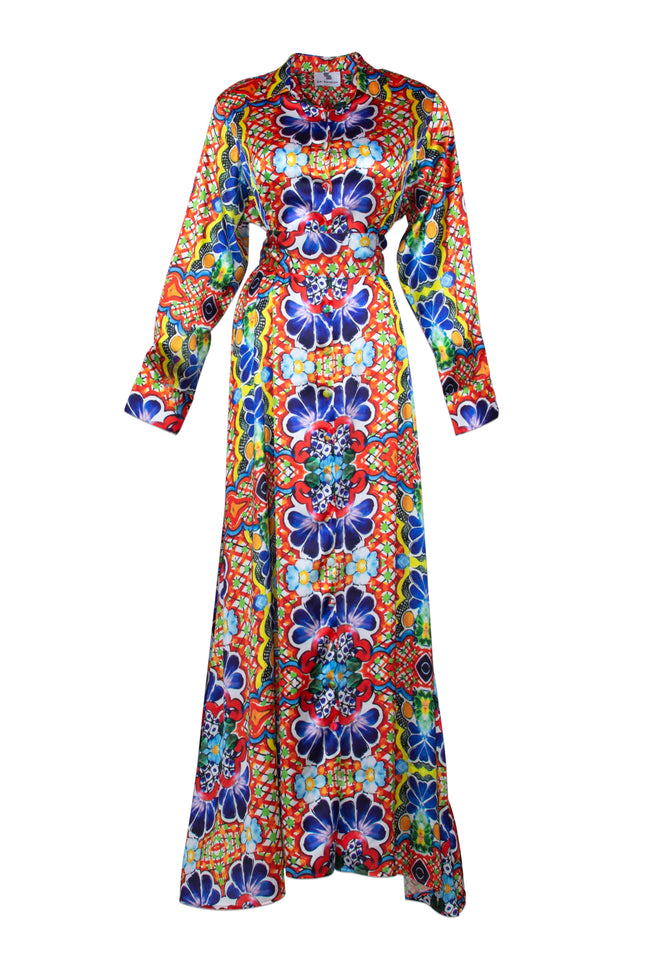 Morgana Print Shirt Dress - saisankoh