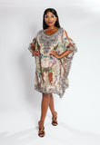 Iye Short Silk Crepe Kaftan - saisankoh