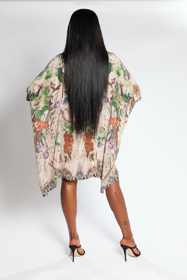 Iye Short Silk Crepe Kaftan - saisankoh