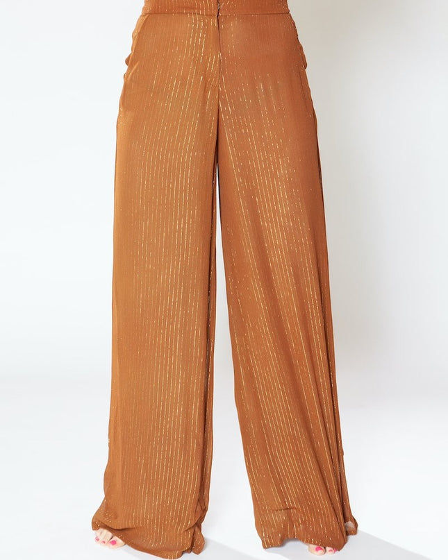 silk brown pants for summer 