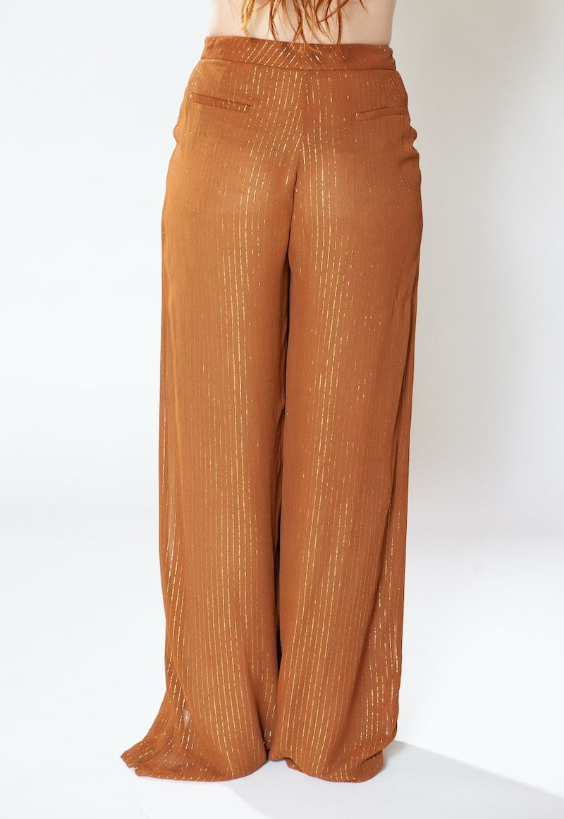 silk brown summer pants for tall women 
