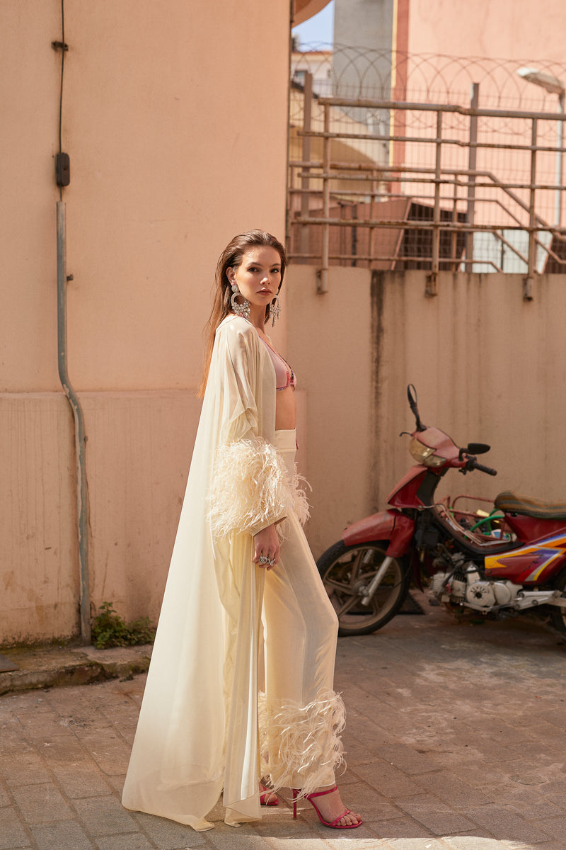 Nadia Coat in Pearl by Sai Sankoh — Sai Sankoh outerwear