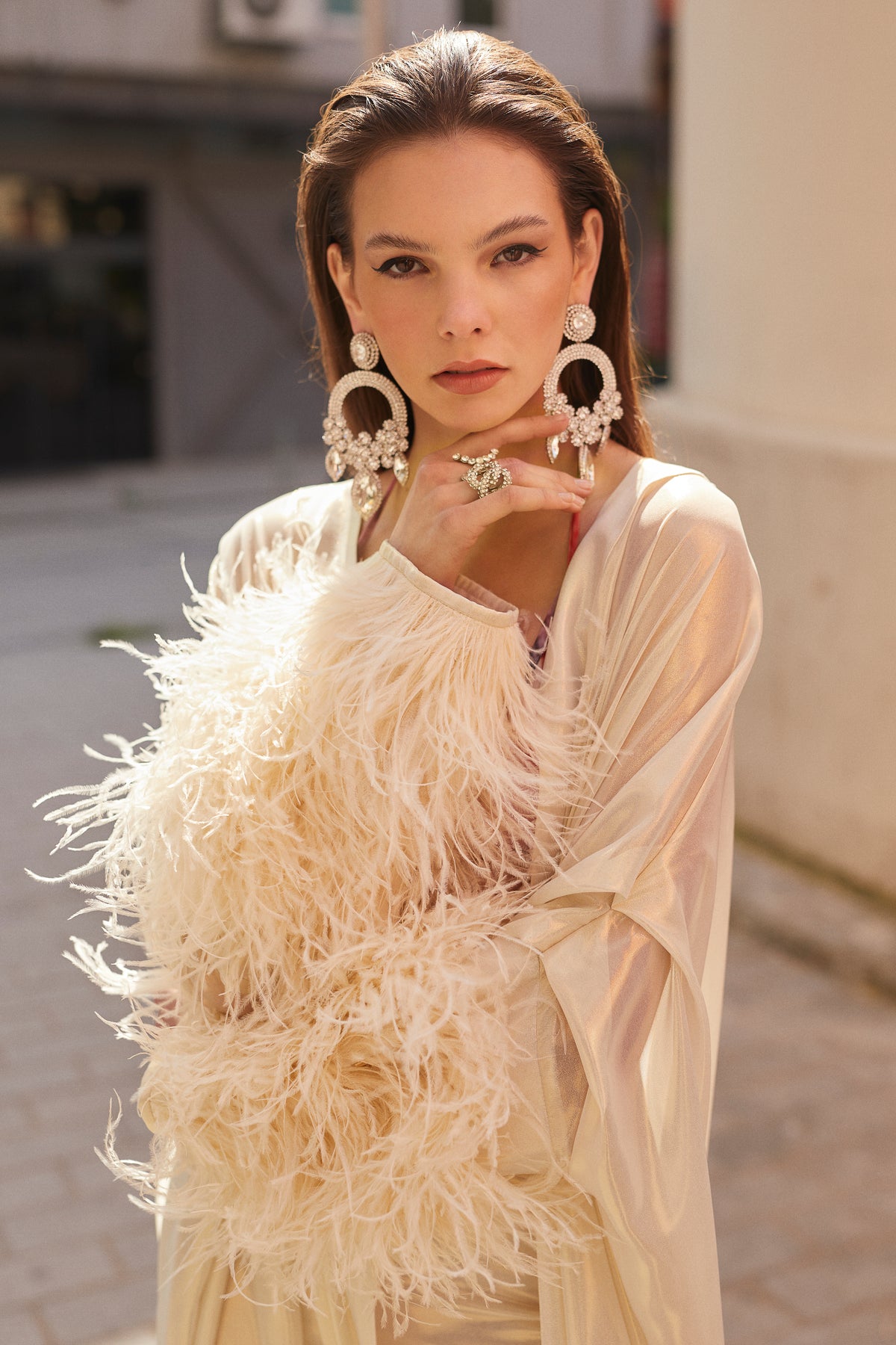 Nadia Coat in Pearl by Sai Sankoh — view 2