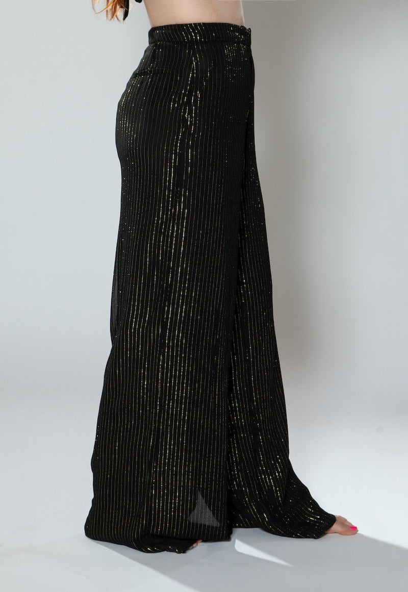 Black Lurex Maja Pants by Sai Sankoh — view 7