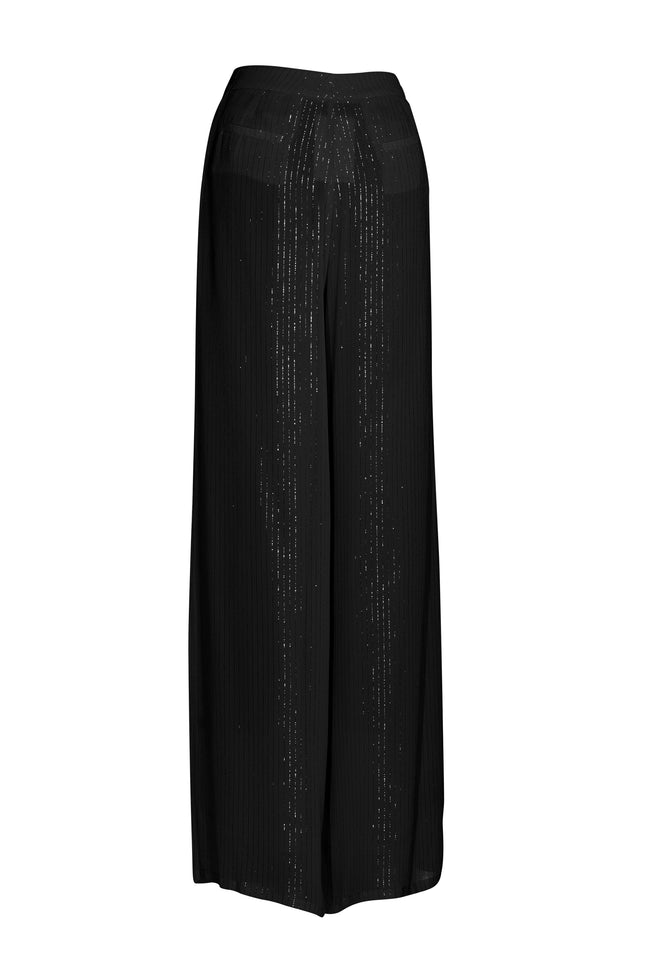 Black Lurex Maja Pants by Sai Sankoh — view 1